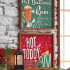 Raz Imports Raz 20" Hot Toddy and Buttered Rum Framed Metal Christmas Sign 4136300 New