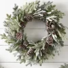 Raz Imports Raz 28" Iced Pinecone and Greenery Christmas Wreath W4511629 New