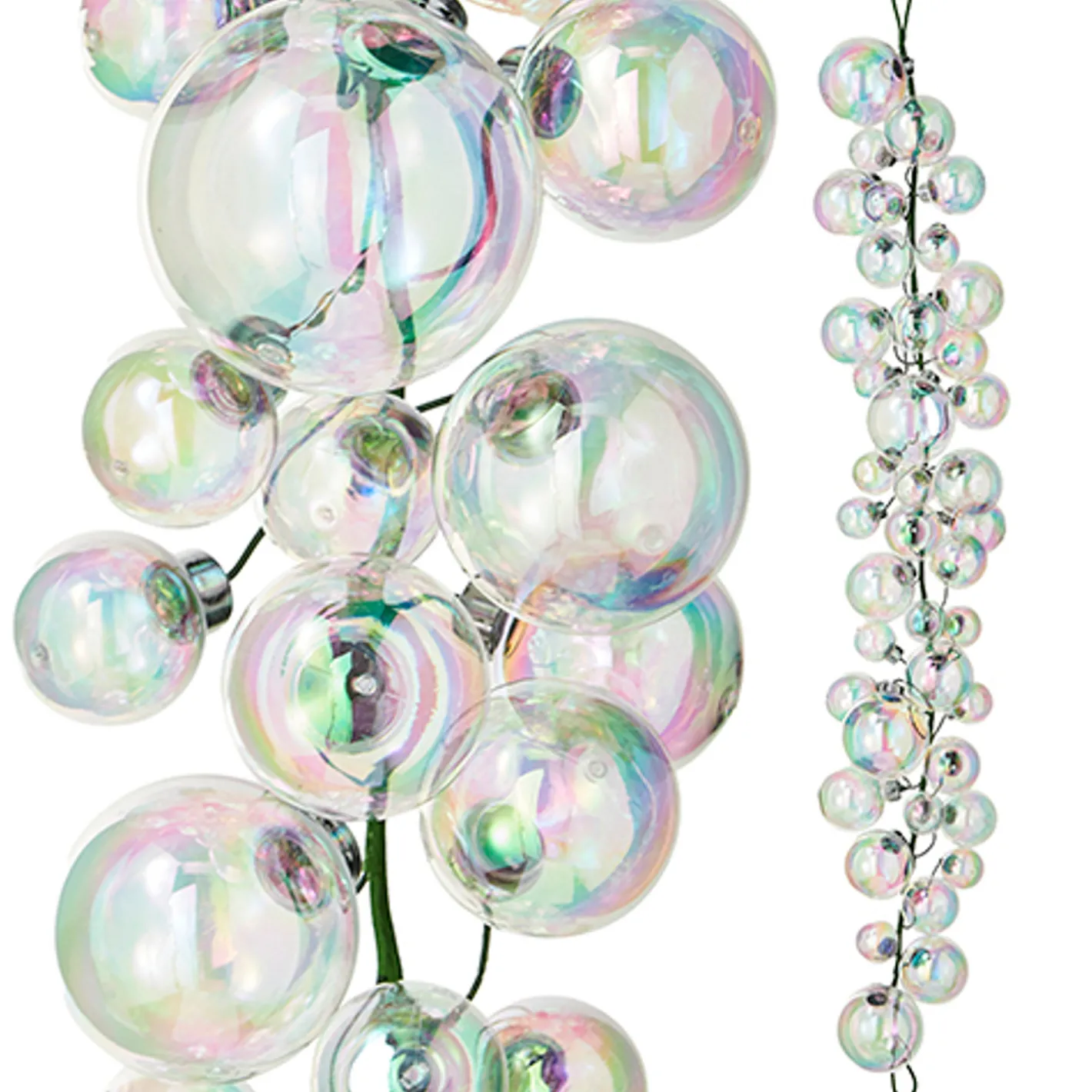 Raz Imports Raz 4' Iridescent Ball Ornament Christmas Garland G4232700