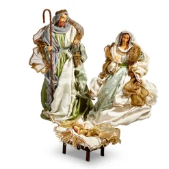 Raz Imports Raz 28.25" Large Green and Ivory Holy Family Christmas Nativity Scene 4410650 Outlet