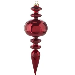 Raz Imports Raz 12.5" Large Red Finial Glass Christmas Ornament 4222885 Discount