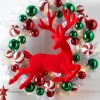 Raz Imports Raz 17.5" Large Red Flocked Leaping Deer Christmas Ornament 4540881 Sale