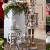 Raz Imports Raz 44" Large White and Brown Gingerbread Nutcracker Christmas Figure 4401601 Discount