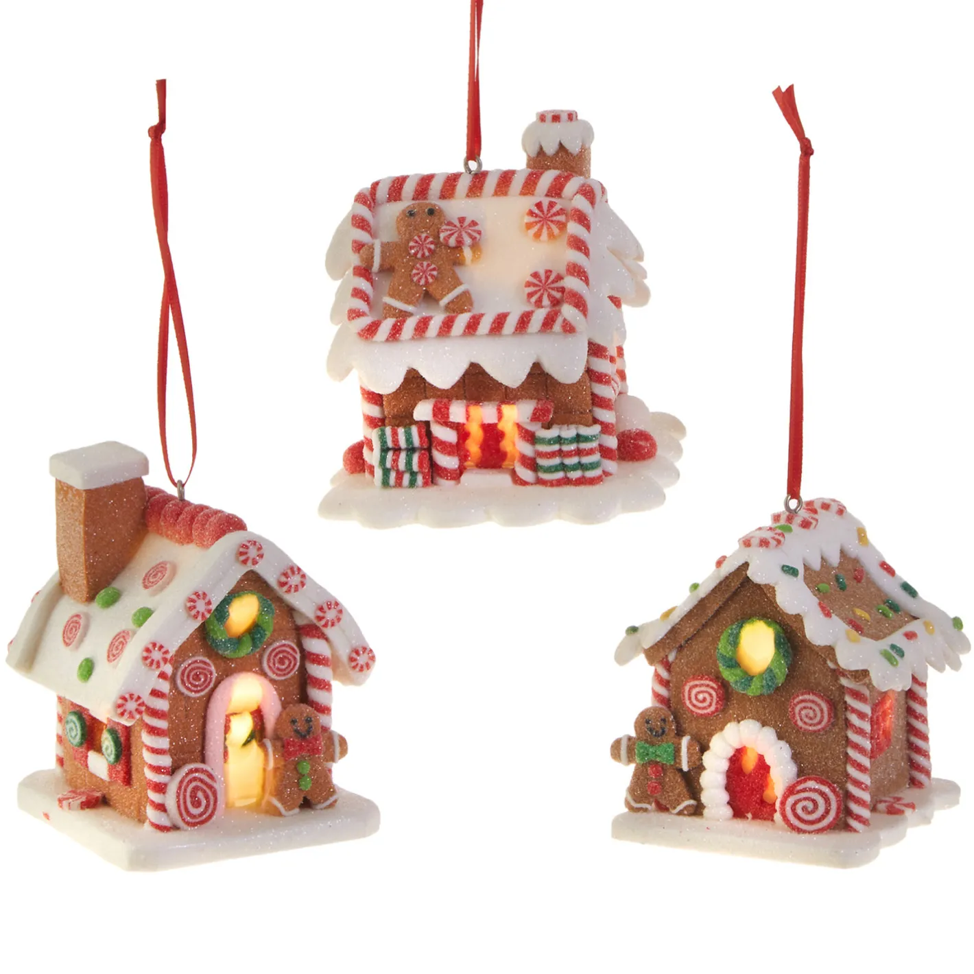 Raz Imports Raz 3.25" LED Lighted Claydough Gingerbread House Christmas Ornament 3815534 Hot