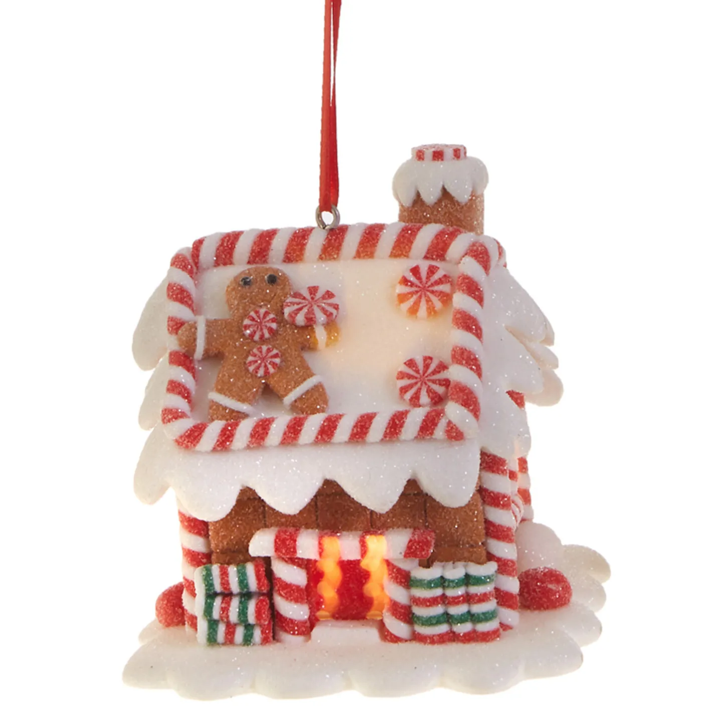 Raz Imports Raz 3.25" LED Lighted Claydough Gingerbread House Christmas Ornament 3815534 Hot