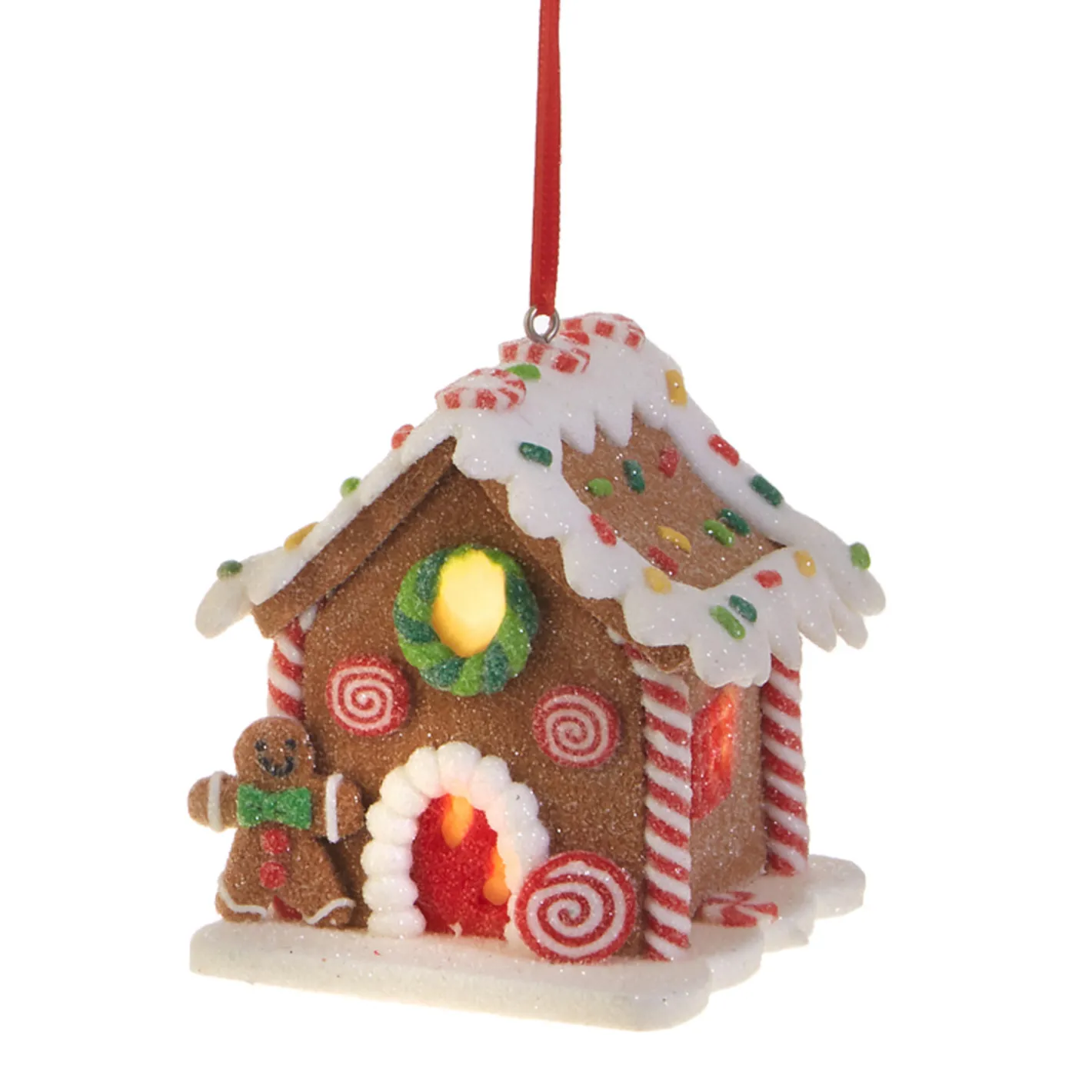 Raz Imports Raz 3.25" LED Lighted Claydough Gingerbread House Christmas Ornament 3815534 Hot