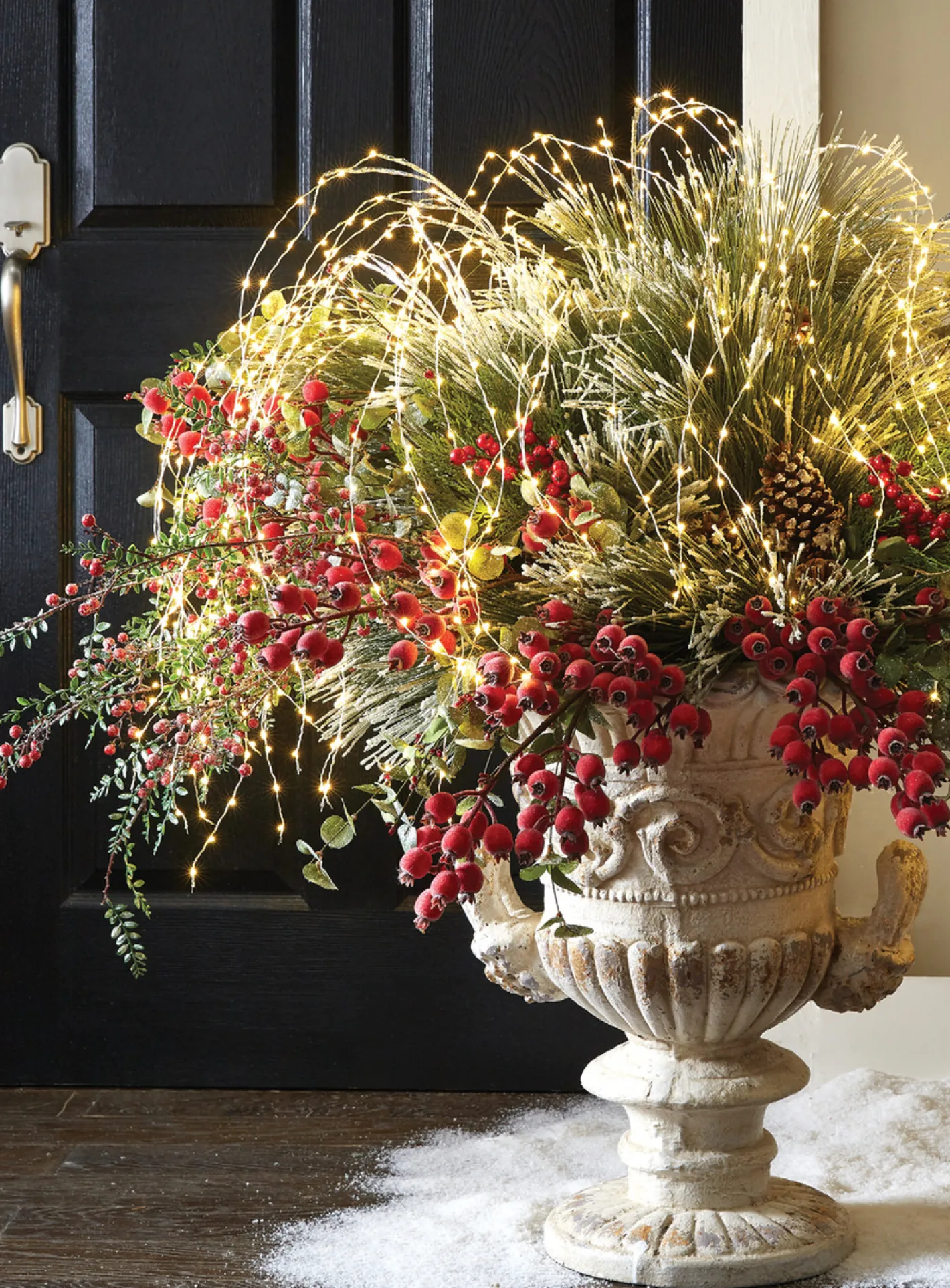 Raz Imports Raz 58" LED Lighted Silver Cascading Lighted Christmas Tree Branch Decoration L4037020 Sale