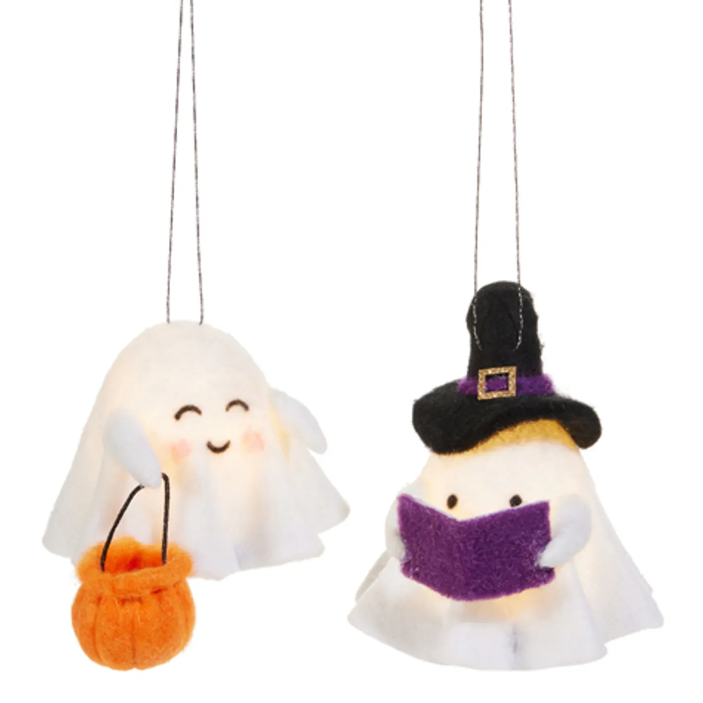 Raz Imports Raz 5.5" Lighted Felt Ghost Halloween Ornament 4539050 Discount