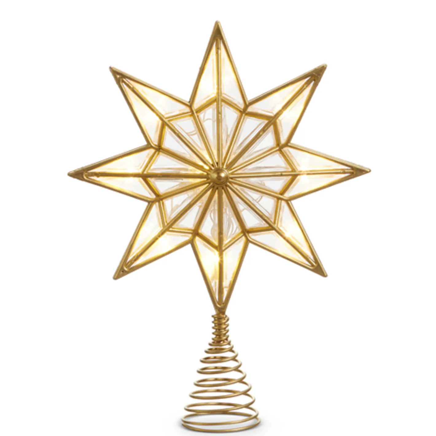 Raz Imports Raz 12.5" Lighted Gold Star Christmas Tree Topper Battery Operated 4416222 Outlet