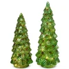 Raz Imports Raz 12.5" Lighted O Tannenbaum Glass Trees Christmas Decoration 4523137 Outlet