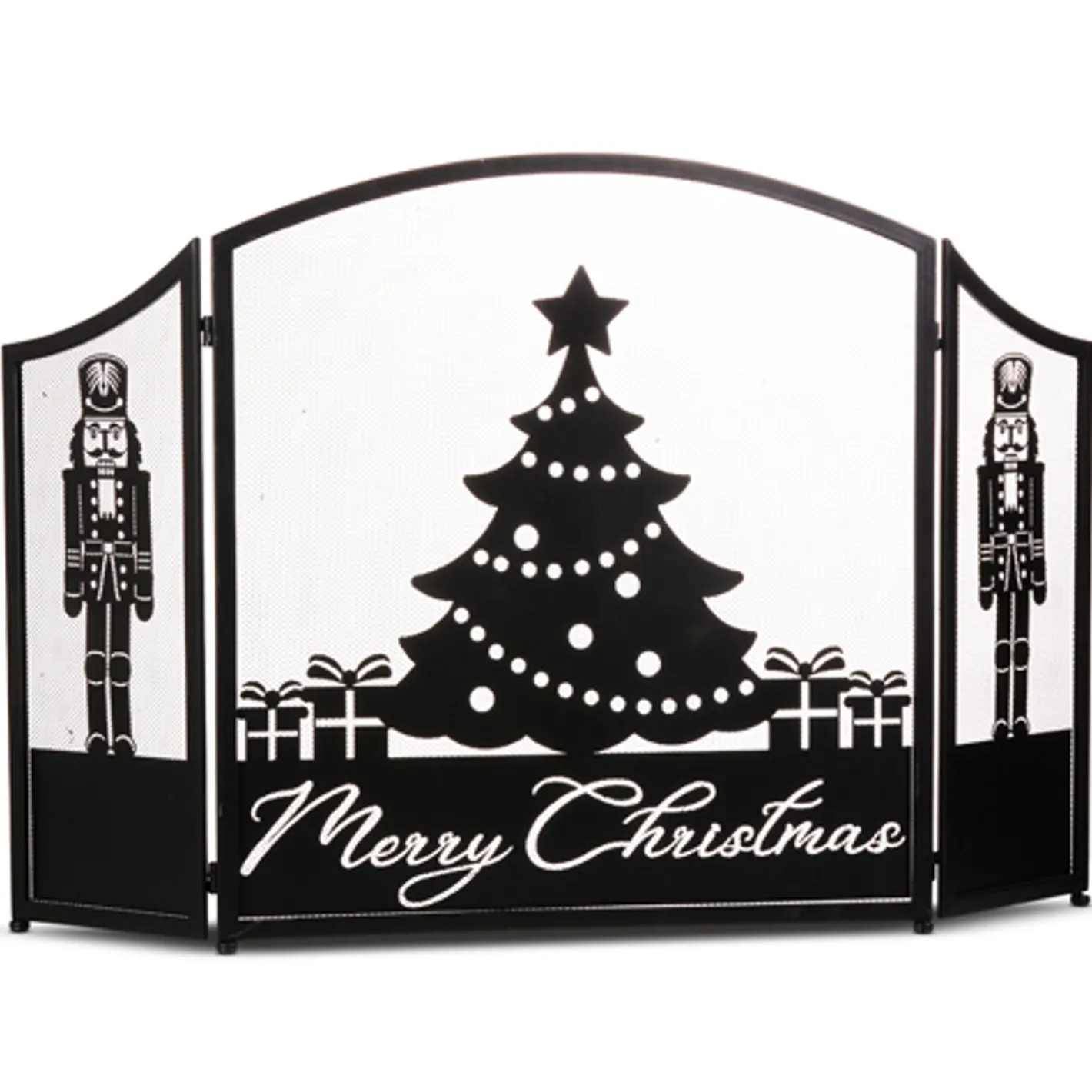Raz Imports Raz 48" Merry Christmas Fireplace Screen Christmas Decoration 4317034 New
