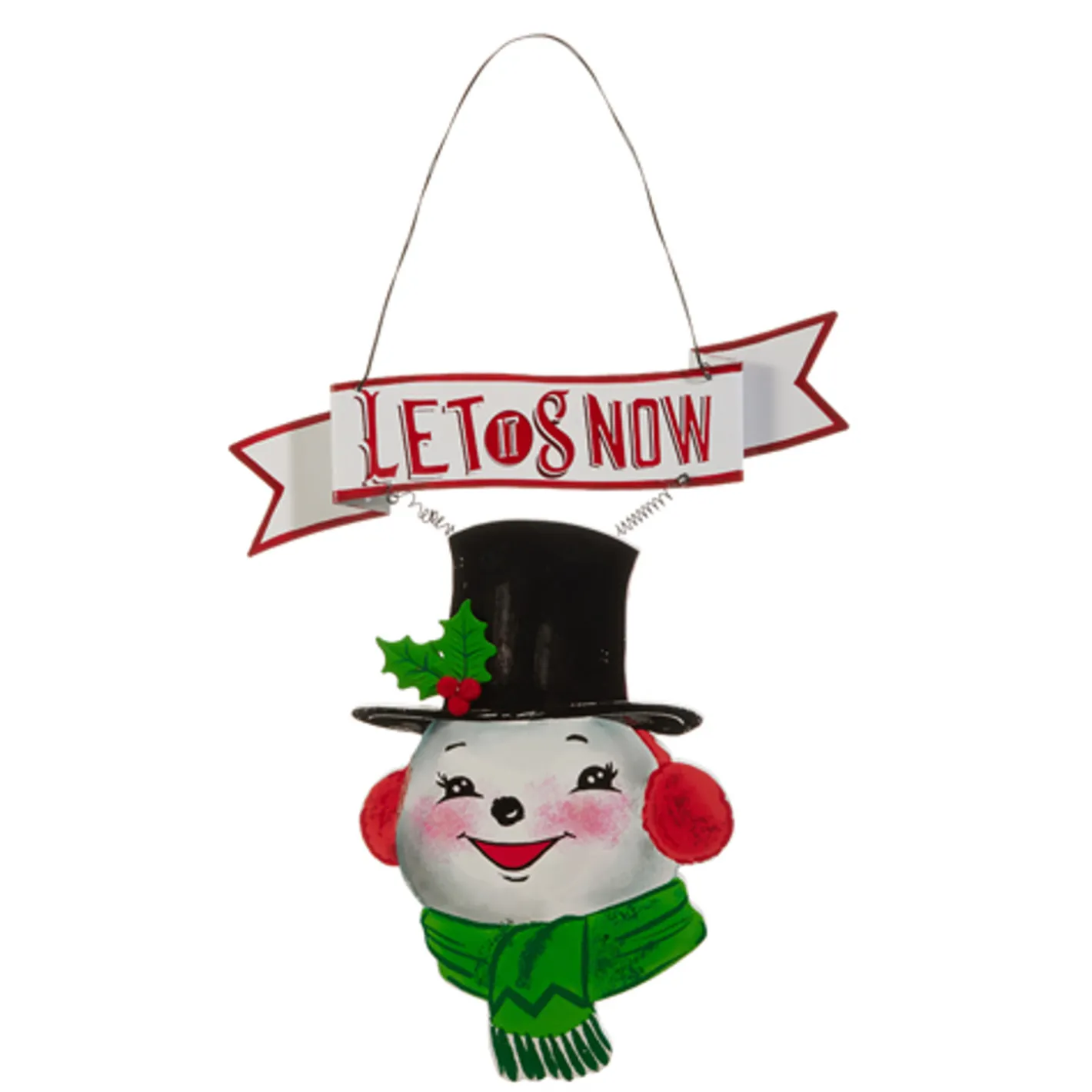 Raz Imports Raz 14" Metal and Wood Sparkle Snowman or Reindeer Christmas Sign Outlet