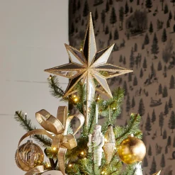 Raz Imports Raz 17" Mirrored North Star Christmas Tree Topper 4524588 New