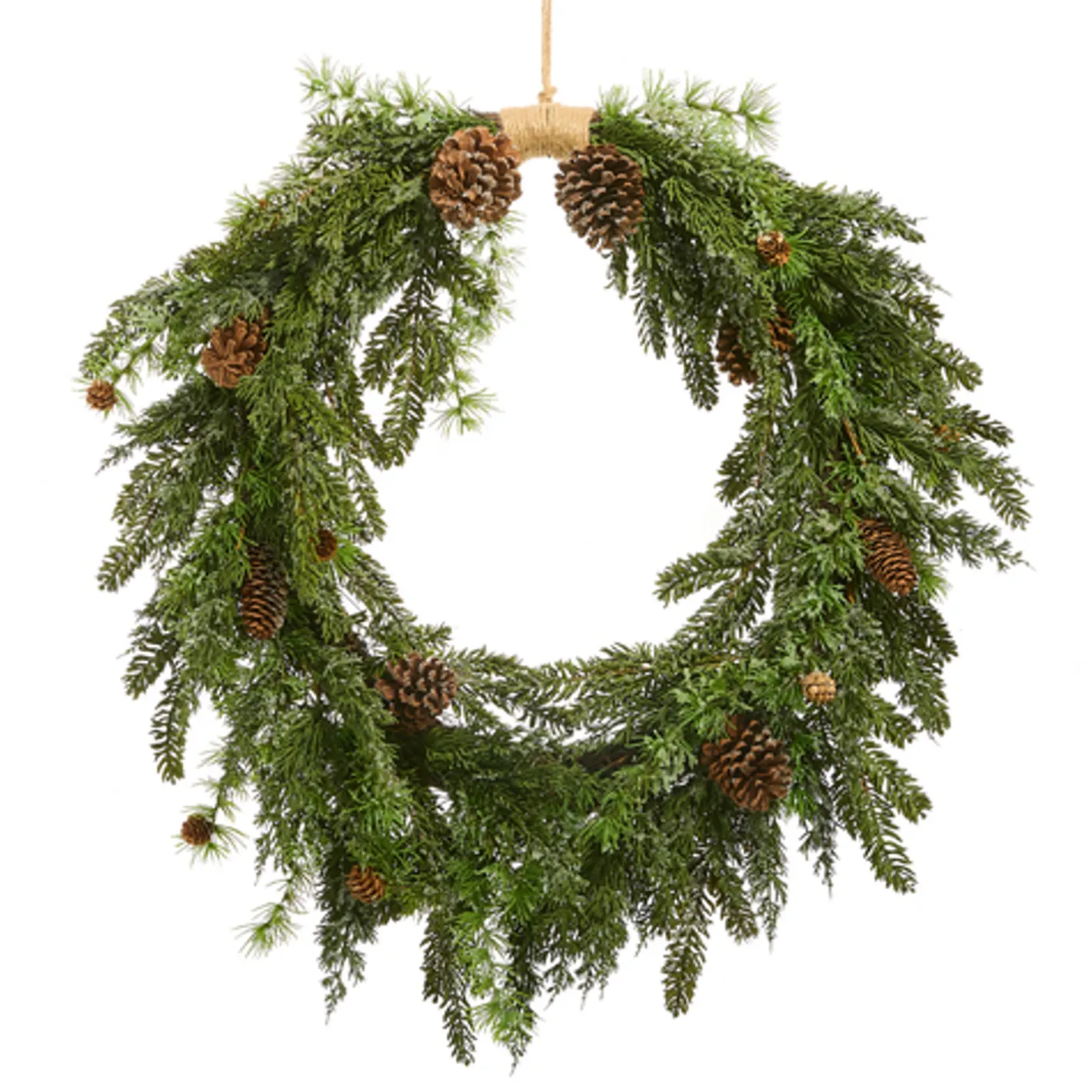 Raz Imports Raz 34" Mixed Pine and Pinecone Christmas Wreath W4511779 New