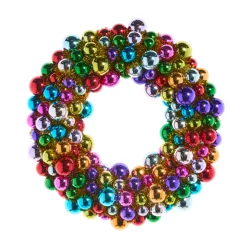 Raz Imports Raz 24" Multicolor Ball Ornament with Gold Tinsel Christmas Wreath W4516427 Online