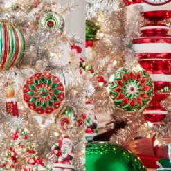 Raz Imports Raz 5" Multicolor Starburst Vintage Inspired Glass Christmas Ornament 4424535 Discount