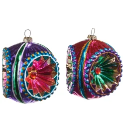 Raz Imports Raz 4" Multicolor Witch Eye Glass Christmas Ornament 4524892 Discount