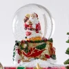 Raz Imports Raz 5.5" Musical Santa Out Of The Chimney Water Globe 4571358 New