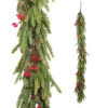 Raz Imports Raz 6' Norfolk Pine and Berry Christmas Garland G4542062 Clearance