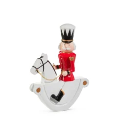 Raz Imports Raz 9.5" Nutcracker on Rocking Horse Christmas Figure Decoration 4511670 Outlet