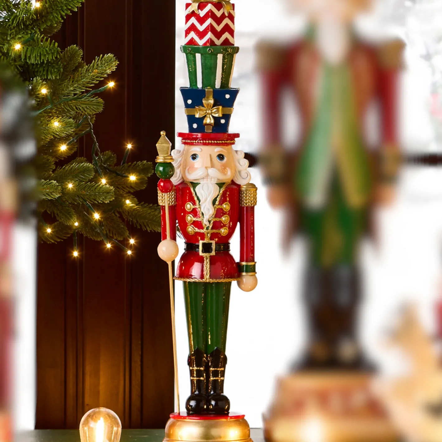 Raz Imports Raz 19.75" Nutcracker with Presents Christmas Decoration 4512169 Clearance