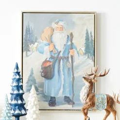 Raz Imports Raz 23.5" Old World Santa Textured Framed Wall Art Christmas Decoration 4357354 Outlet