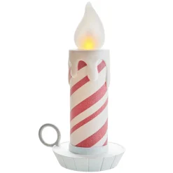 Raz Imports Raz 17.5" or 22.5" Battery Operated Peppermint Striped Large Candle Christmas Decoration Sale