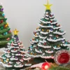 Raz Imports Raz 8" or 13" Battery Operated Lighted Vintage Ceramic Christmas Tree with Snow Tips