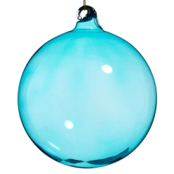 Raz Imports Raz 4" or 5" Blue Sheer Blown Glass Christmas Ornament Clearance