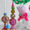 Raz Imports Raz 15" or 14.5" Colorful Finial Candle Holder Christmas Decoration Outlet