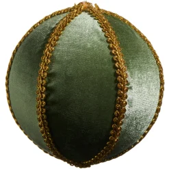 Raz Imports Raz 4" or 5" Green Velvet with Gold Braid Christmas Ornament Best