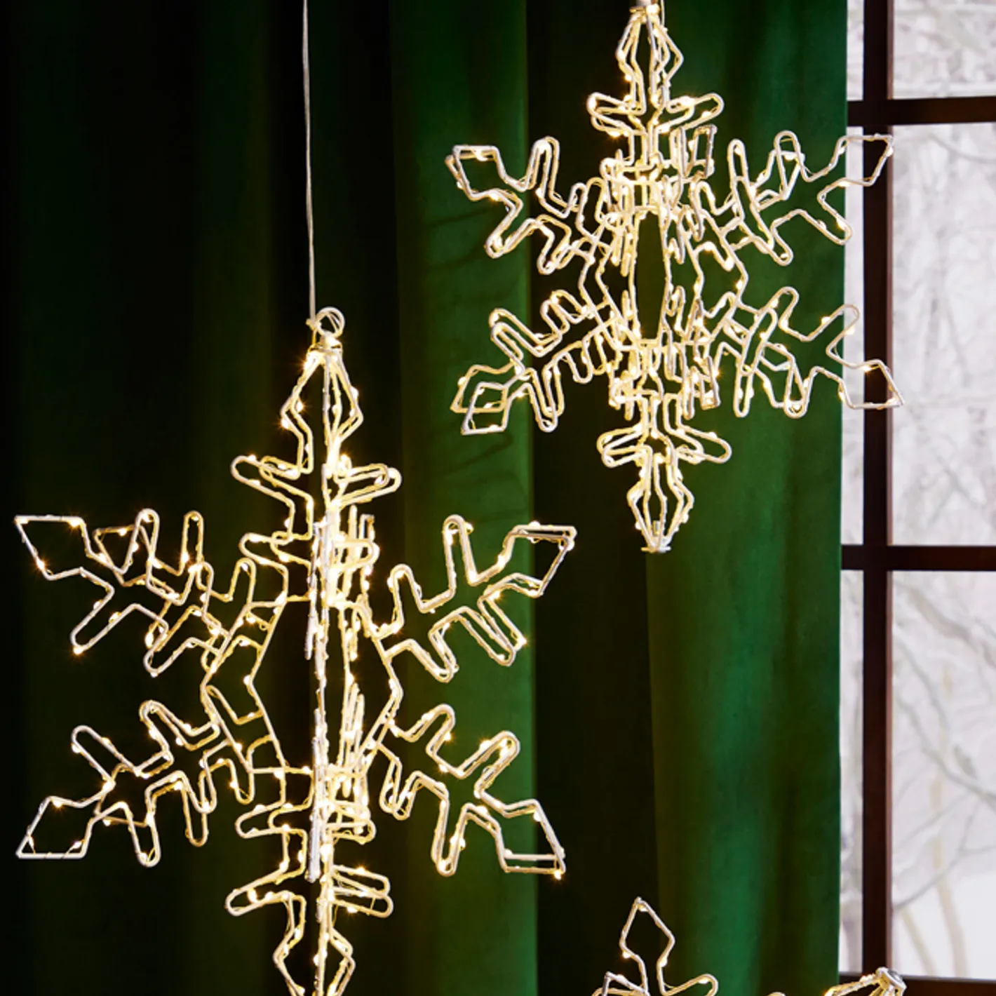 Raz Imports Raz 15.75" or 19.5" Hanging Lighted Snowflake Christmas Decoration