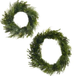 Raz Imports Raz 28" or 36" Iced Mixed Greenery Real Feel Christmas Wreath Hot