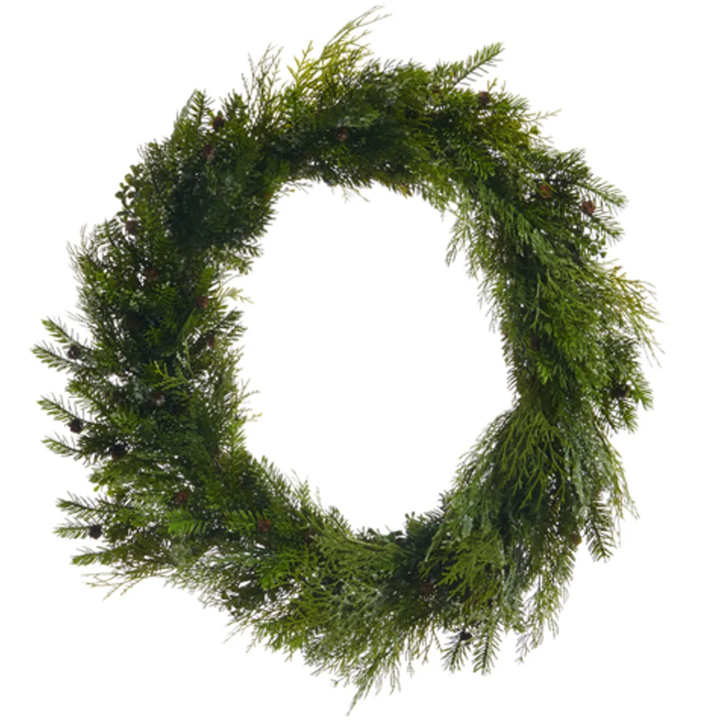 Raz Imports Raz 28" or 36" Iced Mixed Greenery Real Feel Christmas Wreath Hot
