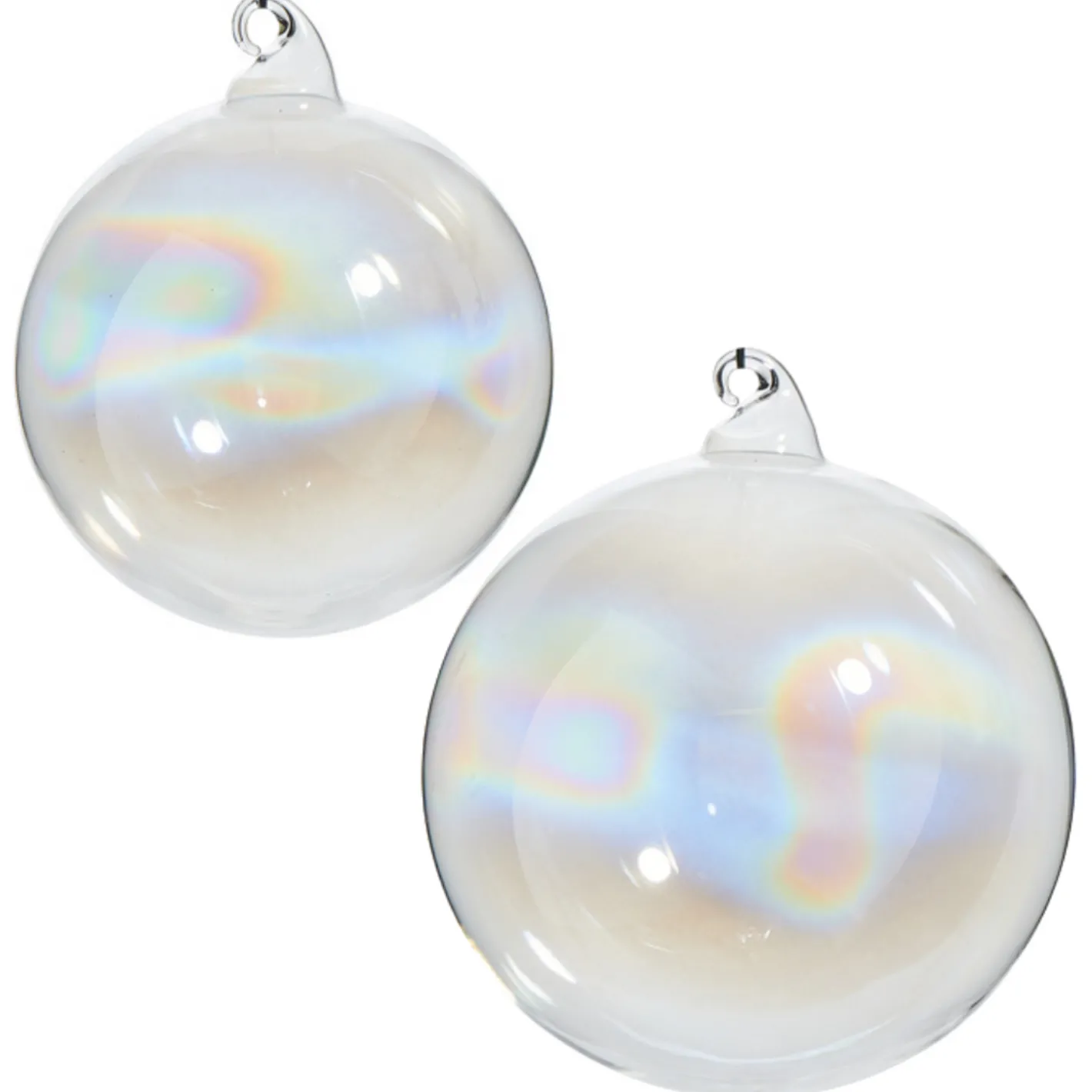 Raz Imports Raz 4" or 5" Iridescent Ball Blown Glass Christmas Ornament Clearance