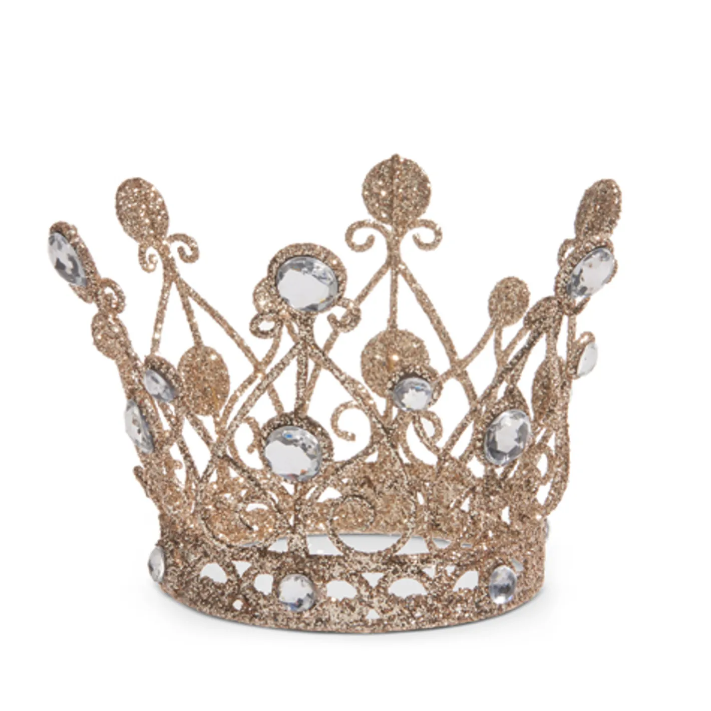 Raz Imports Raz 6.5" or 7.5" Jeweled Antique Crown with Gold Glitter Christmas Decoration