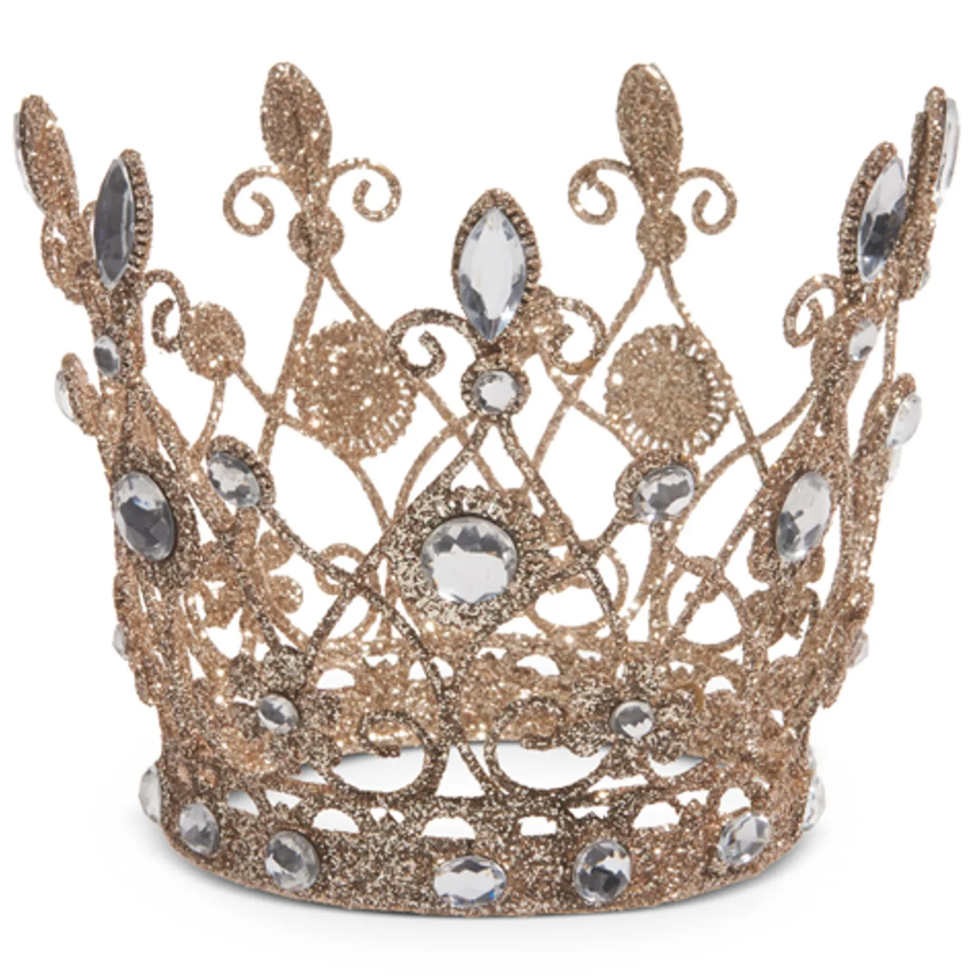 Raz Imports Raz 6.5" or 7.5" Jeweled Antique Crown with Gold Glitter Christmas Decoration