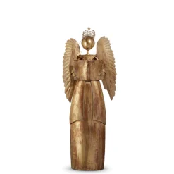 Raz Imports Raz 4' or 4.5' Large Antiqued Gold Metal Christmas Angel Standing Figure Sale