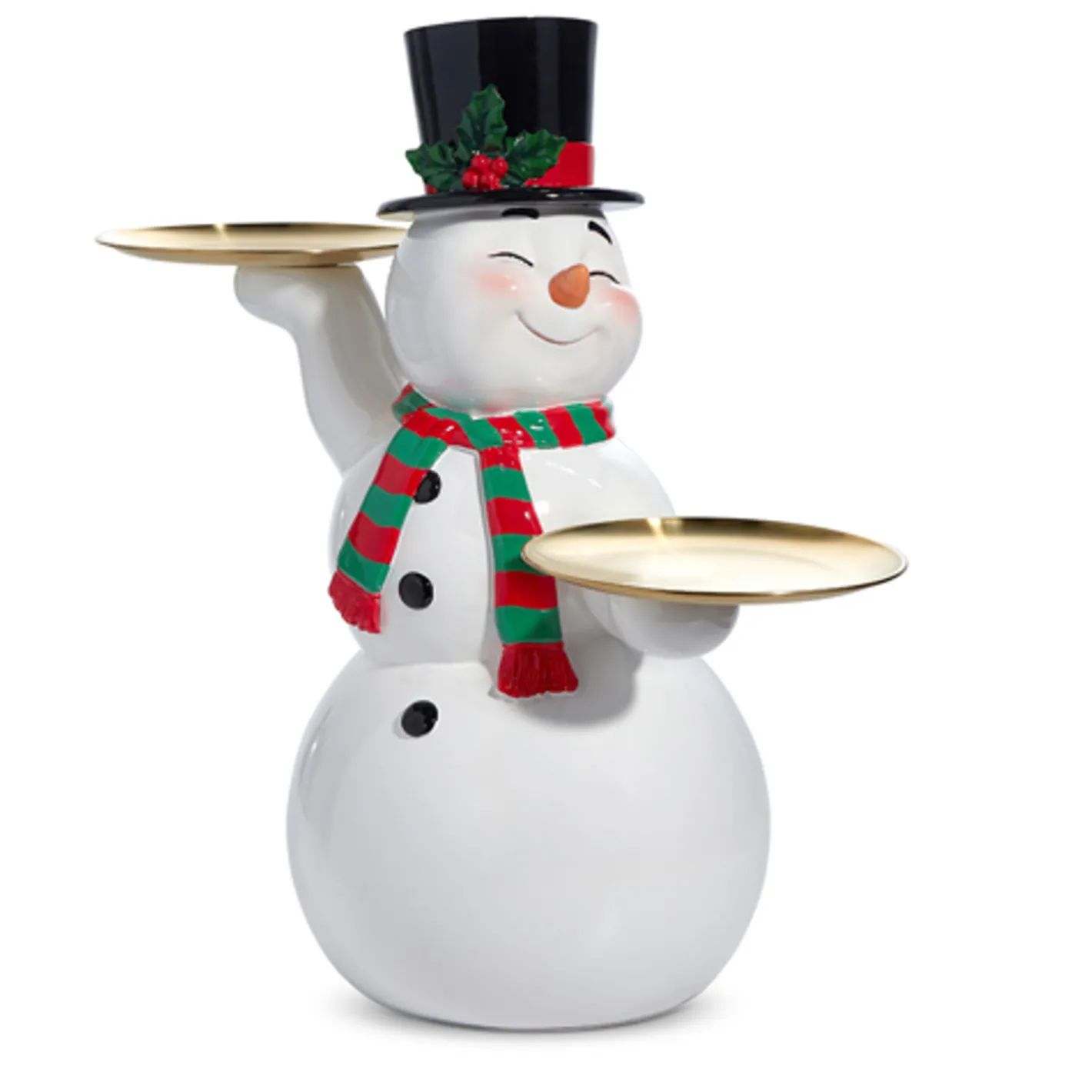 Raz Imports Raz 16" or 25" Large Retro Snowman Cake Plate Christmas Decoration New