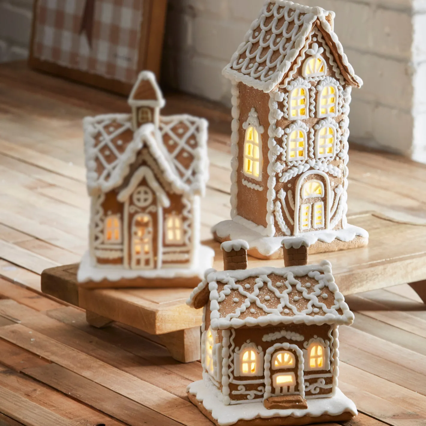 Raz Imports Raz 6" or 10" Lighted Christmas Gingerbread Town House Decoration