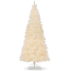 Raz Imports Raz 7.5' or 9' O Tannenbaum Crystal Iridescent White Pine Christmas Tree with Cluster LED Lights Hot