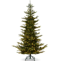 Raz Imports Raz 7.5' or 9' O Tannenbaum Norwegian Spruce Real Feel Christmas Tree with Brilliant LED Lights Discount