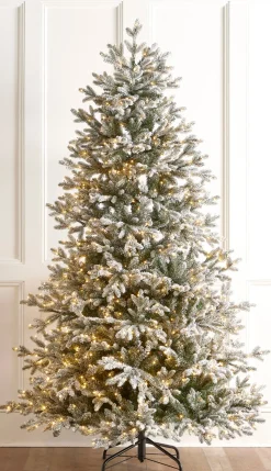 Raz Imports Raz 7.5' or 9' O Tannenbaum Snowy Nordic Fir Christmas Tree with Brilliant LED Lights Online