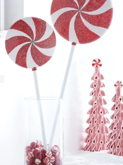 Raz Imports Raz 24" or 30" Peppermint Lollipop Stem Christmas Tree Pick Discount
