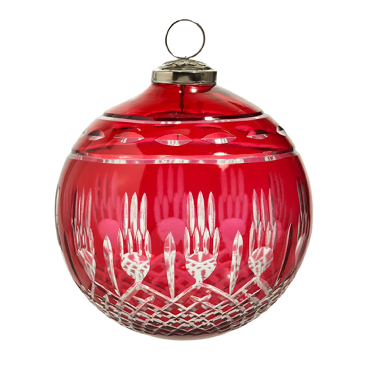Raz Imports Raz 4" or 5" Red Etched Glass Ball Christmas Ornament Best