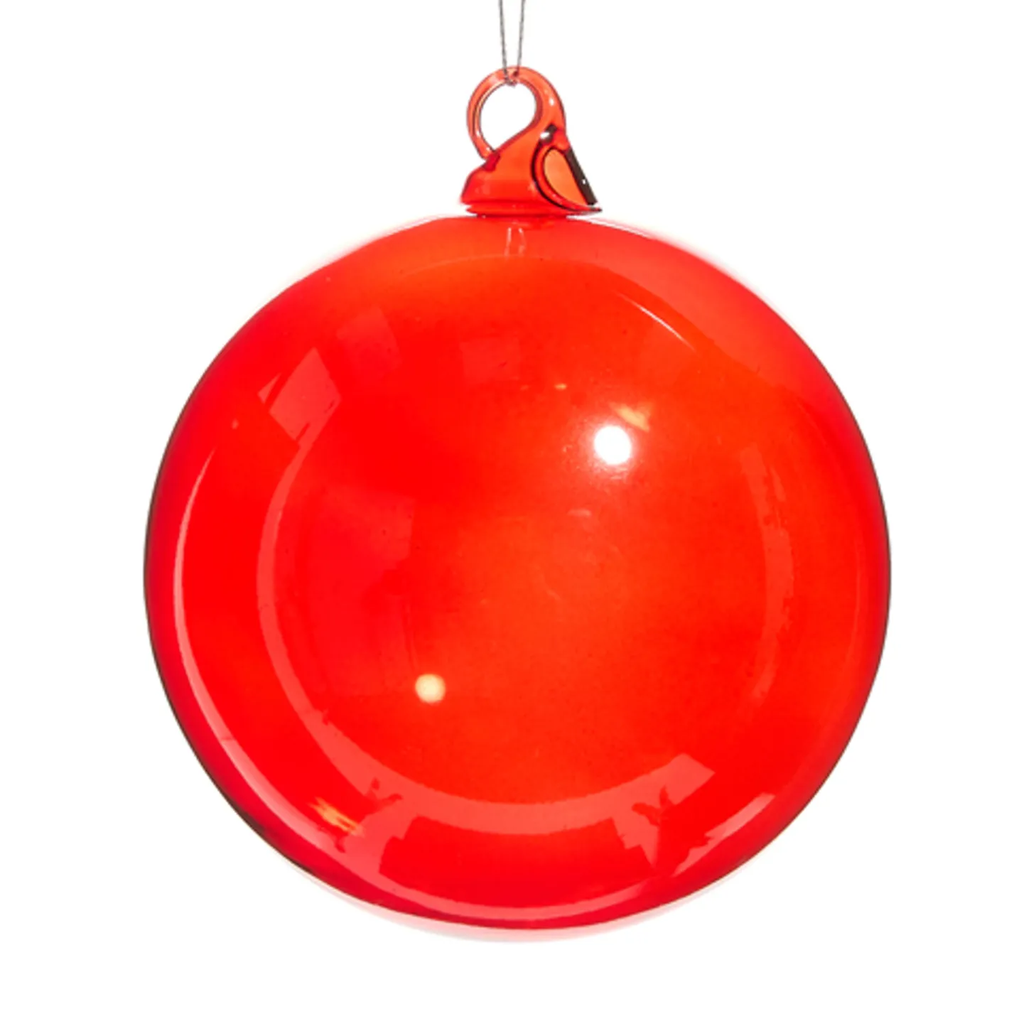 Raz Imports Raz 4" or 5" Red Sheer Blown Glass Christmas Ornament Discount