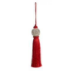 Raz Imports Raz 8" or 10" Red Tassel and Jeweled Ball Christmas Ornament Hot