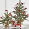 Raz Imports Raz 14.25" or 16" Tree with Cardinals in Burlap Bag Christmas Decoration Clearance