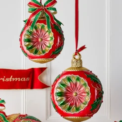 Raz Imports Raz 15" or 18.5" Vintage Red and Green Ornament Decoration New