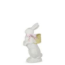 Raz Imports Raz 21" or 35" White Bunny with a Basket Backpack Easter Figure Decoration Discount